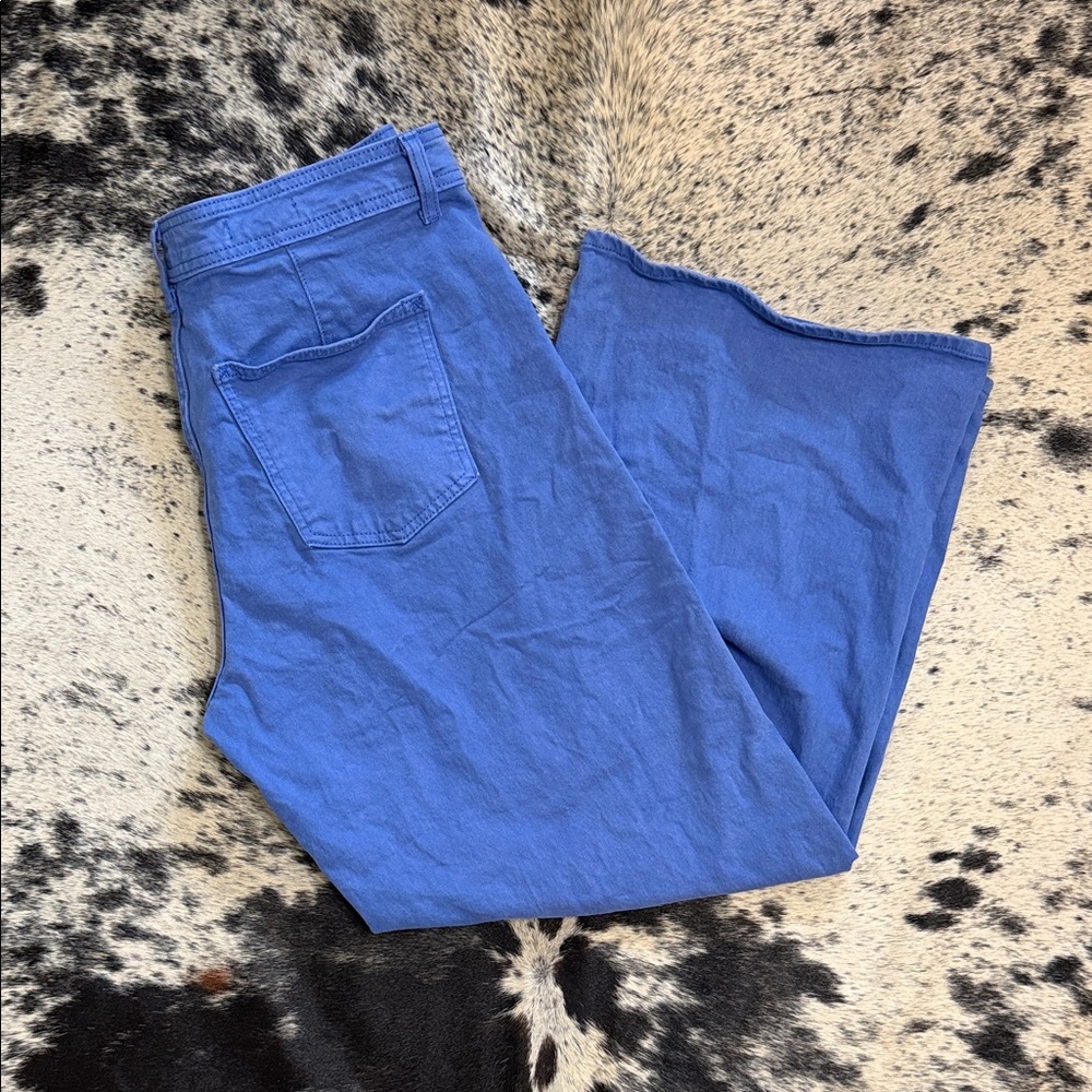 Blue High Rise Sailor Wide Leg Pants